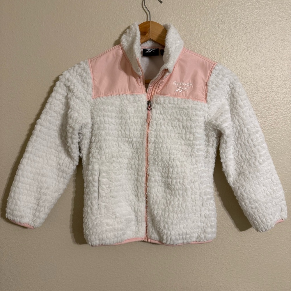 Reebok Soft White and Pink Jacket
